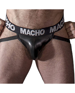 Jock in pelle nera XL Maschio Ribelle