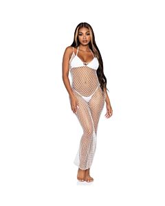 Abito Bianco con Rete Intrecciata