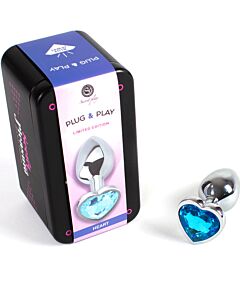 Cuore Blu - Plug Anale in Metallo 7 cm