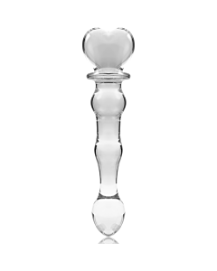 Dildo in vetro borosilicato nebuloso - Trasparente