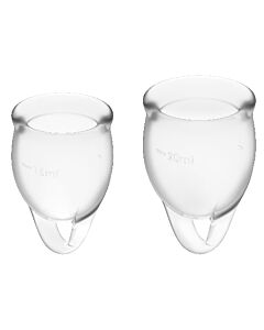 Satisfyer feel fiducioso kit copa mestruale trasparente 15 + 20 ml