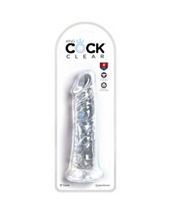 King cock - dildo realista, trasparente -19,7 cm