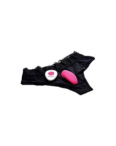 Divertenti slip a proiettile vibrante 10x con telecomando - rosa