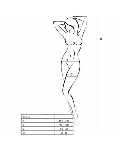Passion woman bs031 bodystocking blanco talla unica