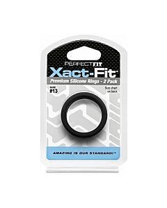 Confezione da 2 anelli in silicone Xact-fit 13,6 cm - nero