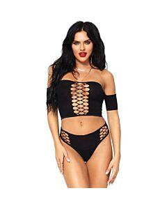 Crop top e set perizoma opachi