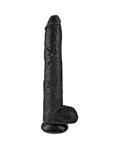 Pene realistico del pene reale con testicoli 37,5 cm nero