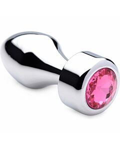 Spina di metallo con perla rosa - piccola