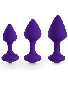 Feelztoys - kit bibi di 3 tappi in silicone - viola