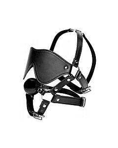Pettorina con maschera e bavaglio
