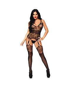 Giarrettiera in pizzo floreale bodystocking leg avenue