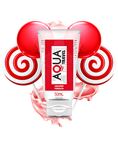 Aqua Travel - Lubrificante a base d'acqua al gusto di lecca-lecca - 50 ml