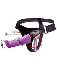 Imbracatura Doppia Stimolazione Lilla 17 cm