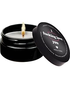 Candela da massaggio mini 56 gr i f*cking love you - Kama Sutra