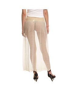 Paréo Elba Crema - Stile Bandeau, Lungo - Pizzo