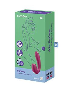 Satisfyer Sunray Stimolatore e Vibratore App Rosso - Negozio di Giocattoli Erotici
