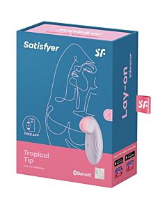 Satisfyer Tropical Tip Vibratore Lay-On Lilla - Satisfyer Dipping Delight