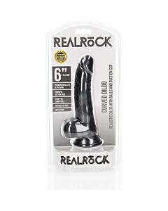 RealRock - Pene Realistico Curvato con Ventosa - 6''/15,5 cm