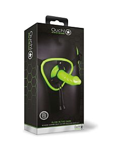 Ouch! Imbracatura con Strap-On e Brillantini al Buio - Glow in the Dark