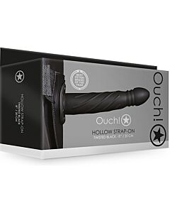 Ouch! Strap-On Cavo Intrecciato Nero 8'' - Sex Shop