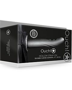 Ouch-Strap-On Curvo Texturizzato 8''/20 cm Metalizzato
