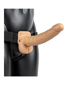 Realrock-Strap-On Cavo Vibrante con Testicoli - 9''/ 23 cm