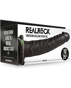 Realrock-strap-on cavo vibrante senza palline - 10/24,5 cm