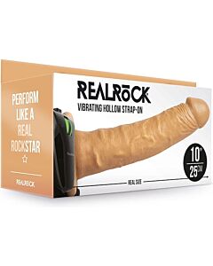 Realrock-Strap-On Vuoto Vibrante senza Palle 10''/24,5 cm