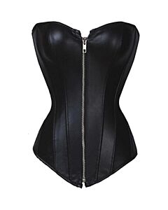 Corset Fortunated Nero - Corset Nero in PVC di Alta Qualità