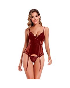 Corsetto di raso rosso "Passione Seducente