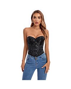 Corset Nero Steelboned 2XL