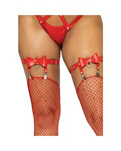Reggicalze Rosso Vegano Alto "Pelle Seducente