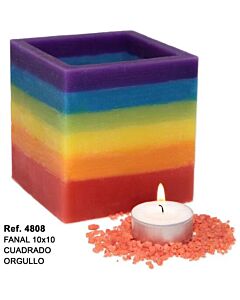 Candela Pride Quadrata - Cera di Soia 12x12 mm