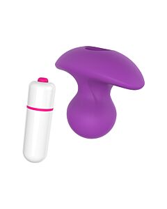 Vibrazioni di Piacere Tappo di Piacere Viola - Vibratore Plug in Silicone con 10 Modalità di Vibrazione