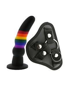 Dildo con cinturón Arcobaleno