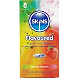 Preservativi SKINS Pack 8 - Multigusto e Extra Lubrificati