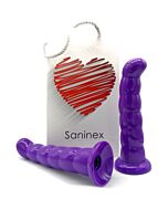 Saninex love me - butt plug & dildo xxl con base di aspirazione - viola