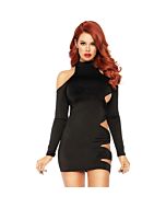 Abito manica lunga con intaglio nero