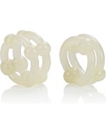 Anelli ad isola doppi anelli con glitter