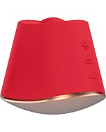 Stimolatore clitorideo abbagliante con rotazione - Rosso