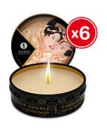 Candela da massaggio alla vaniglia Shunga 6 x 30 ml