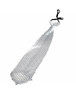 Cravatta con paillettes argento Aliv