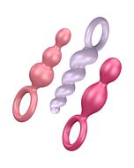 Satisfyer confezione da 3 tappi silicona tri color