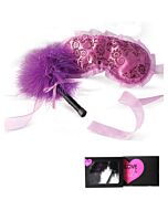 Kit piume e maschera lilla