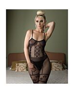 Jacquie & michel: babydoll in pizzo nero e tessuto