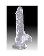 King cock - dildo realista, trasparente - 8,9 cm