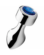 Tappo in alluminio con gemma blu - lungo