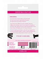 Adattatore per reggiseno posteriore aperto nero byebra 2 ganci