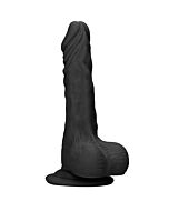 Pene realistico con testicoli 25 cm - nero