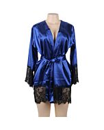 Kimono giustizia in seta blu